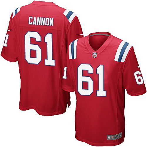 Men New England Patriots 61 Marcus Cannon Nike Red Alternate Game NFL Jersey